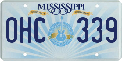 MS license plate OHC339