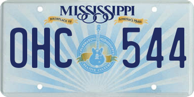 MS license plate OHC544