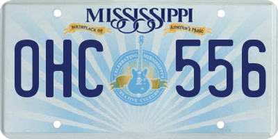 MS license plate OHC556