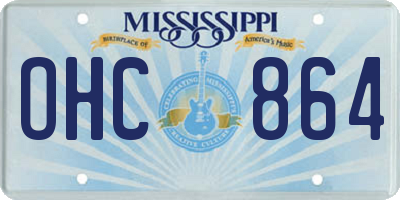 MS license plate OHC864