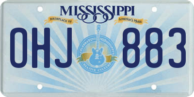 MS license plate OHJ883