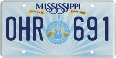 MS license plate OHR691