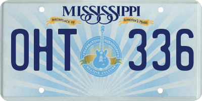 MS license plate OHT336
