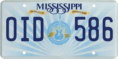MS license plate OID586