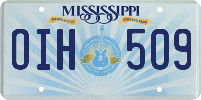 MS license plate OIH509