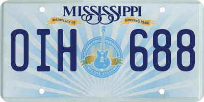 MS license plate OIH688