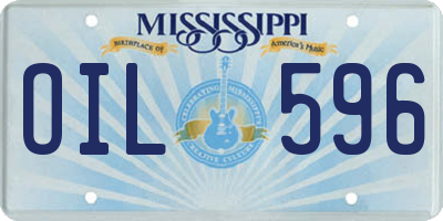 MS license plate OIL596