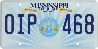 MS license plate OIP468