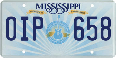 MS license plate OIP658