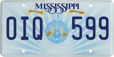 MS license plate OIQ599