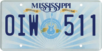 MS license plate OIW511