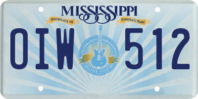 MS license plate OIW512