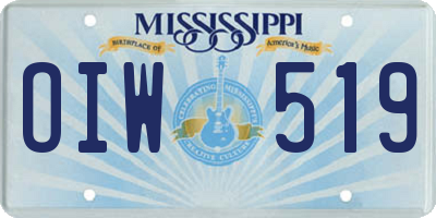 MS license plate OIW519