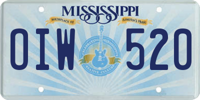 MS license plate OIW520