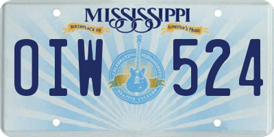 MS license plate OIW524