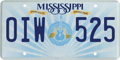 MS license plate OIW525
