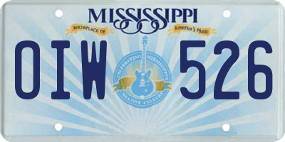 MS license plate OIW526