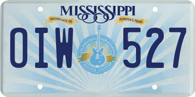 MS license plate OIW527