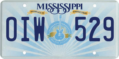 MS license plate OIW529