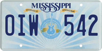 MS license plate OIW542