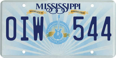 MS license plate OIW544