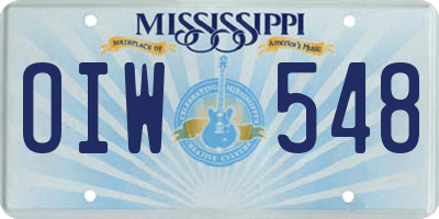 MS license plate OIW548