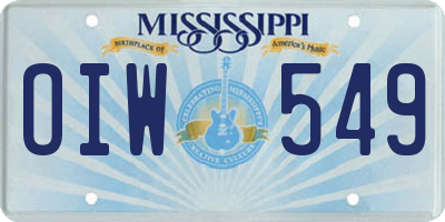 MS license plate OIW549