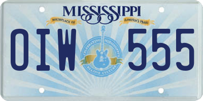MS license plate OIW555