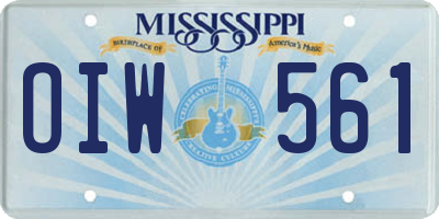 MS license plate OIW561