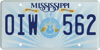 MS license plate OIW562