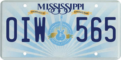 MS license plate OIW565