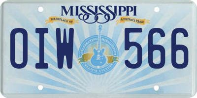 MS license plate OIW566