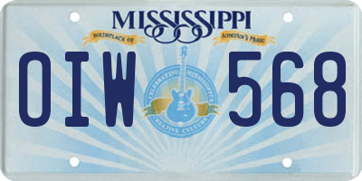 MS license plate OIW568