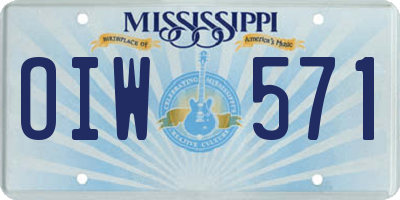 MS license plate OIW571