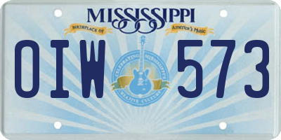 MS license plate OIW573