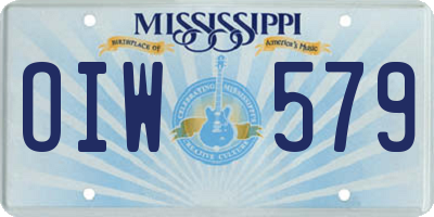 MS license plate OIW579