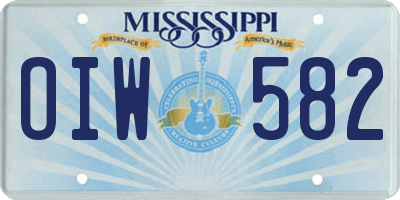 MS license plate OIW582