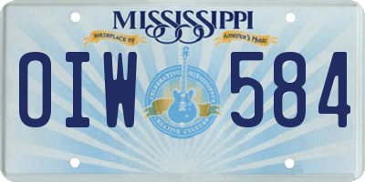 MS license plate OIW584