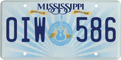 MS license plate OIW586