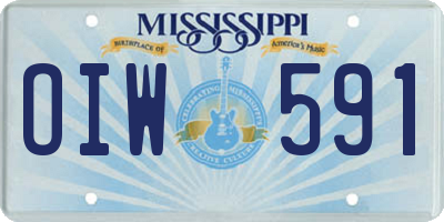 MS license plate OIW591
