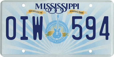 MS license plate OIW594