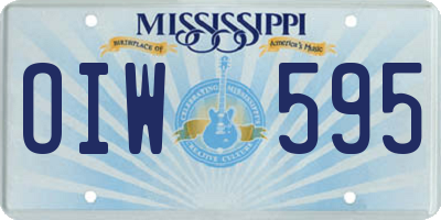 MS license plate OIW595