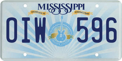 MS license plate OIW596
