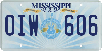 MS license plate OIW606