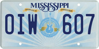 MS license plate OIW607