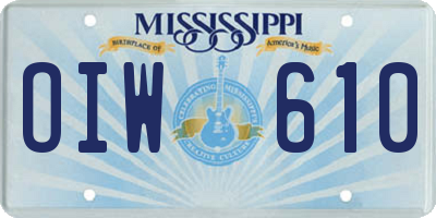MS license plate OIW610