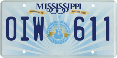 MS license plate OIW611