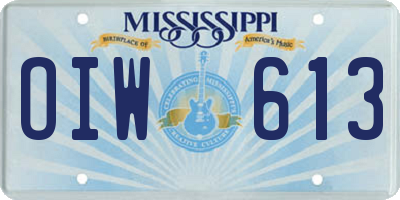 MS license plate OIW613