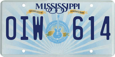 MS license plate OIW614