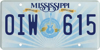 MS license plate OIW615